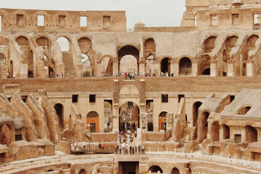 The inner area of the Colosseum