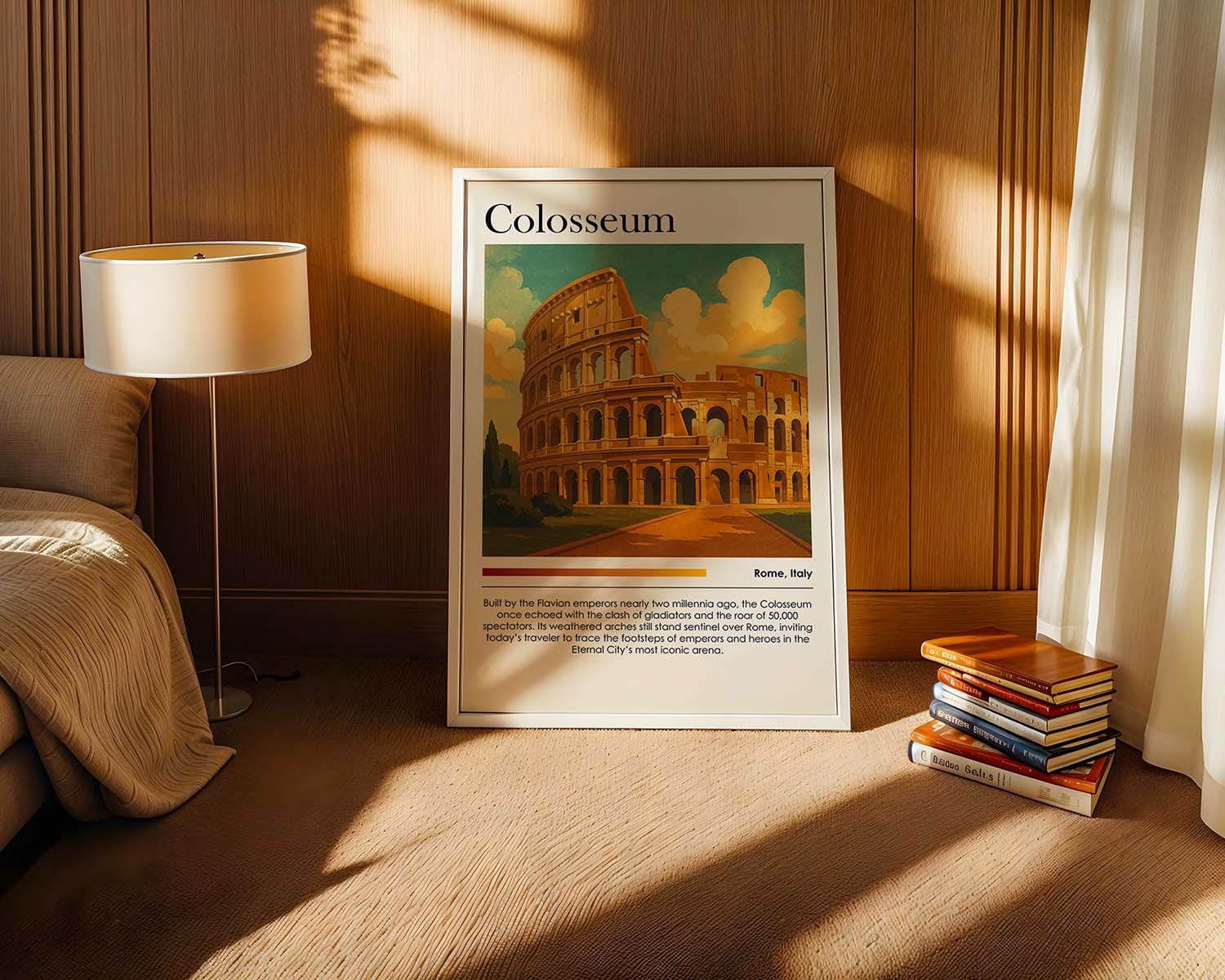 Póster Vintage Coliseo al Atardecer | Timeless Rome Artwork – view 3