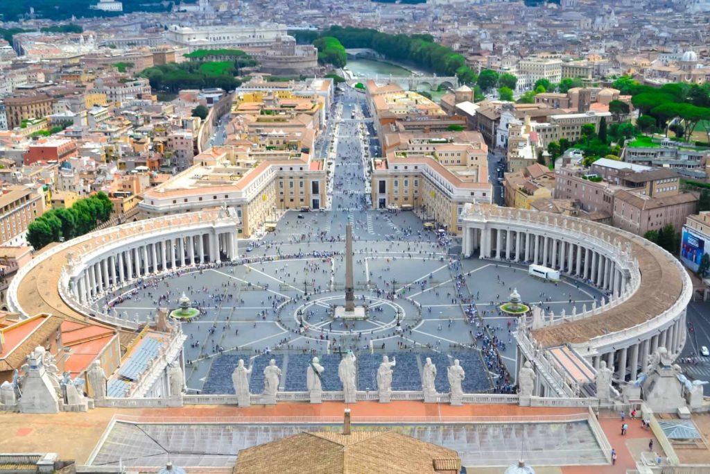 Vatican City aerial view, Saint Peter's Square