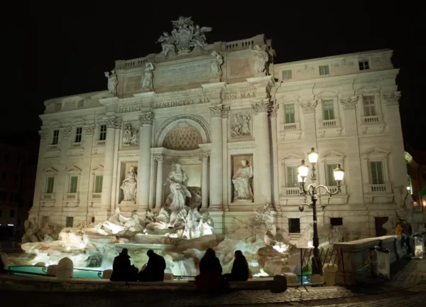 Trevi Fountain in Rome at night
