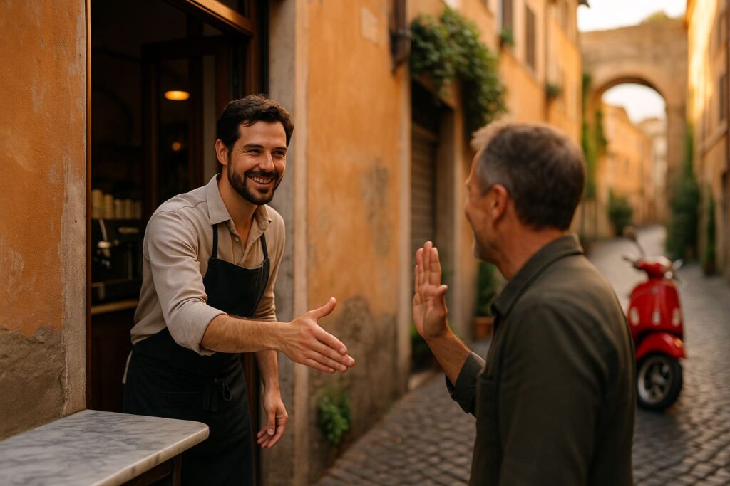 How do you say hello in rome