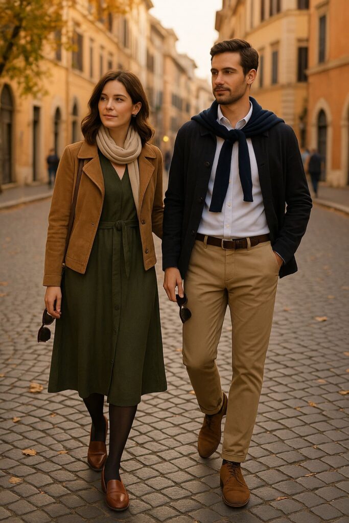 Conjunto de otoño en Roma