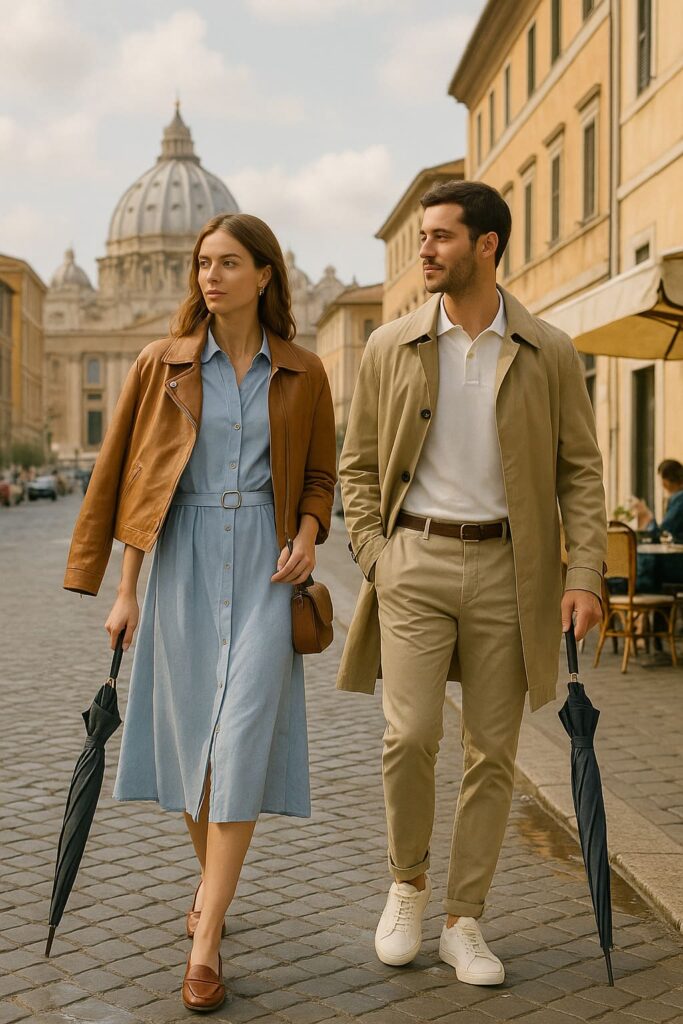 Conjunto de primavera en Roma
