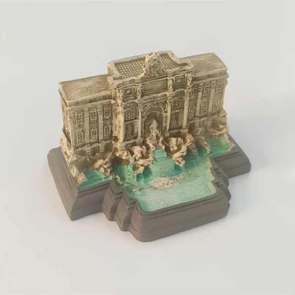 Trevi fountain 3D Model beige and blue