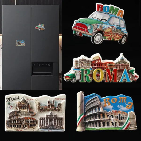 Rome Magnets for Fridge, 3D Designs