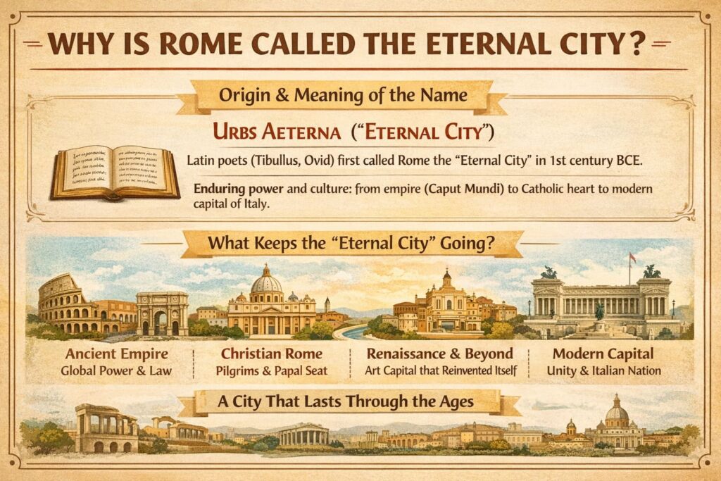 Why is rome called the eternal city - Infographic