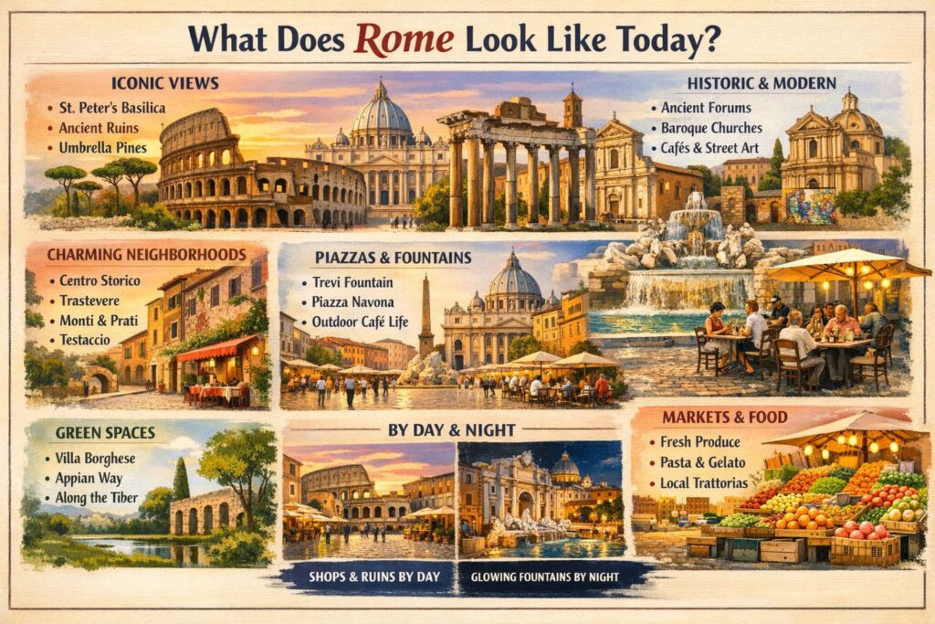 What does rome look like today - infographic