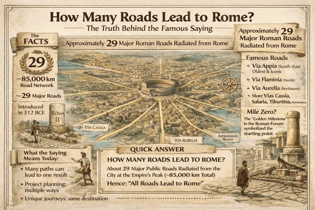 Cuántos caminos llevan a Roma