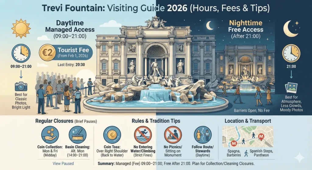 Guía turística de la Fontana de Trevi